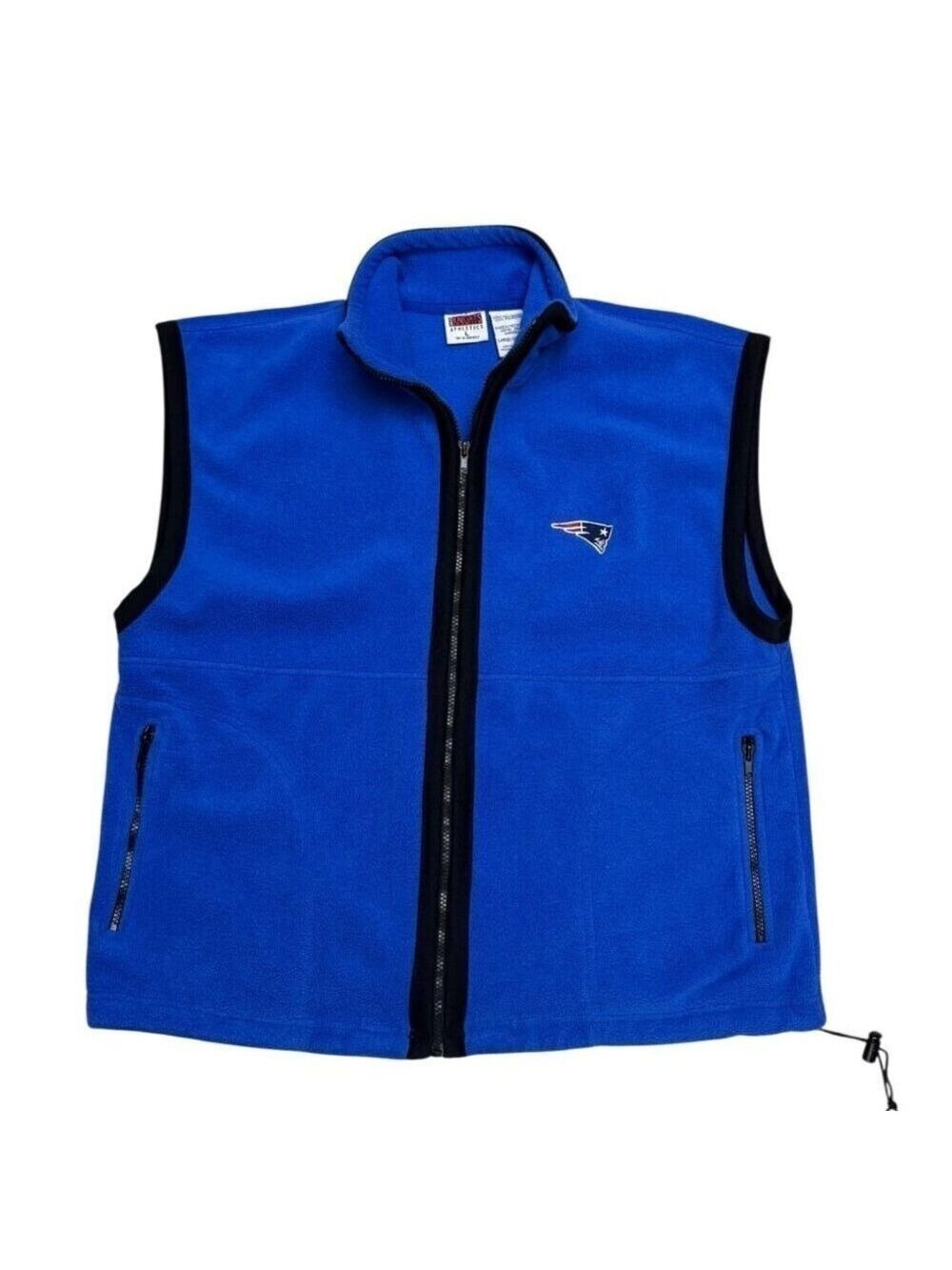 VINTAGE 90s New England Patriots NFL Fleece Football Retro Vest Mens Large